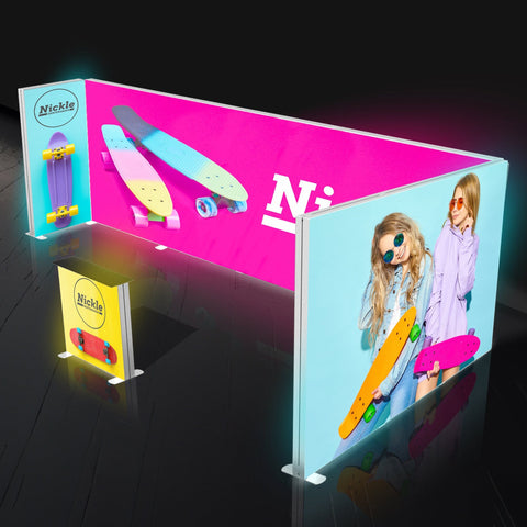 Backlit Trade Show Booth SEG Corner & Partition