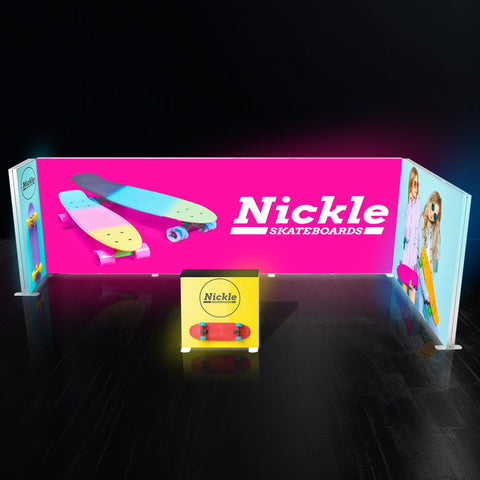 Backlit Trade Show Booth SEG Corner & Partition