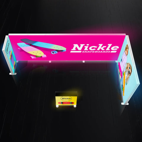 Backlit Trade Show Booth SEG Corner & Partition