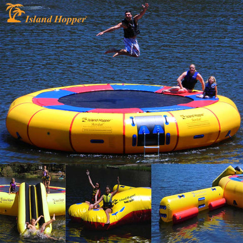 20 foot island hopper water park with 3 attachments