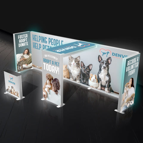 10x20 Backlit Single Archway SEG Trade Show Booth Display