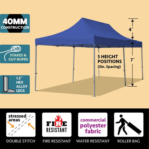 10' x 20' 40mm Speedy Pop-up Party Tent - Blue