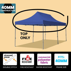 10' x 20' Oxford 40mm Speedy Tent Top - Blue