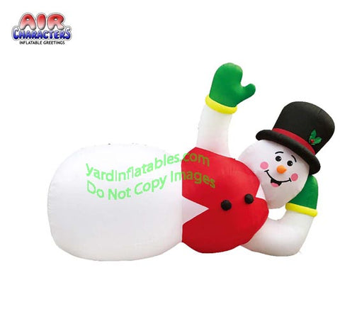 20' Air Blown Inflatable Lazy Lounging Snowman