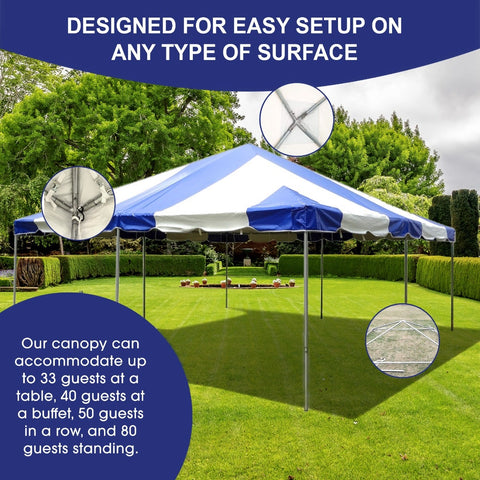 20' x 20' Weekender West Coast Frame Party Tent - Blue