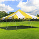20' x 20' Weekender Standard Canopy Pole Tent - Yellow & White