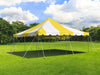 Image of 20' x 20' Weekender Standard Canopy Pole Tent - Yellow & White