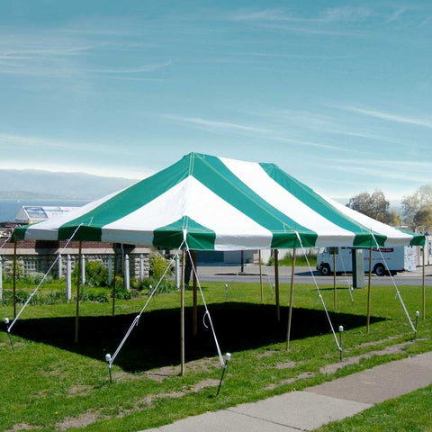 20' x 30' Premium Canopy Pole Party Tent - Green and White