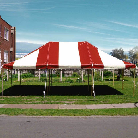 20' x 30' Premium Canopy Pole Party Tent - Red and White