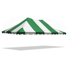 20' x 30' Weekender Standard Pole Party Tent Top - Green/White