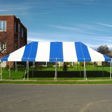20' x 40' Premium Canopy Pole Party Tent - Blue and White