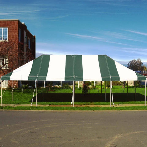 20' x 40' Premium Canopy Pole Party Tent - Green and White