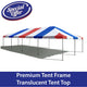 20' x 40' Premium West Coast Frame Party Tent - Red, White and Blue Translucent Top