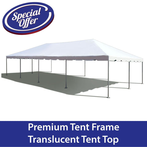 20' x 40' West Coast Frame Tent, Premium Frame Translucent Top