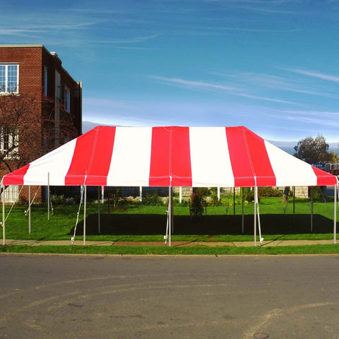 20' x 40' Premium Canopy Pole Party Tent - Red and White