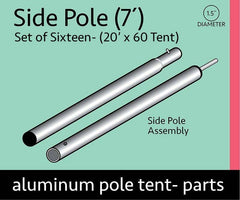 20' x 60' Premium Pole Tent - Side Pole Set