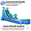 Image of Buy Commercial 22' Tropical Blue Marble Inflatable Water Slide with Blower