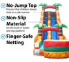 Image of Sale on Commercial 22' Tropical Fire Marble Inflatable Water Slide with Blower