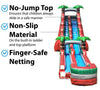 Image of Sale on Commercial 22' Tropical Red Marble Inflatable Water Slide with Blower