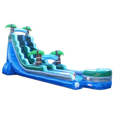22' Tropical Blue Marble Inflatable Water Slide with Blower