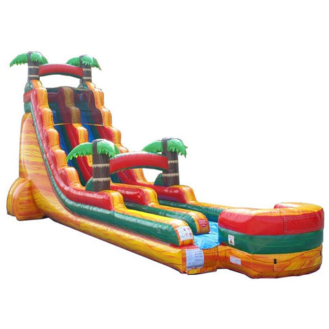 21.5'H Tropical Fire Marble Inflatable Water Slide with Blower