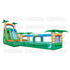22'H Inflatable Tropical 2 Lane Run N Slide Combo by eInflatables