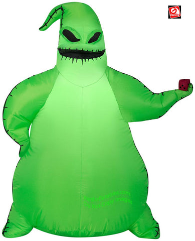 3.5' Gemmy Airblown Nightmare Before Christmas Oogie Boogie Holding Dice