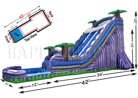 22 ft Double Bay Water Slide - WS4150