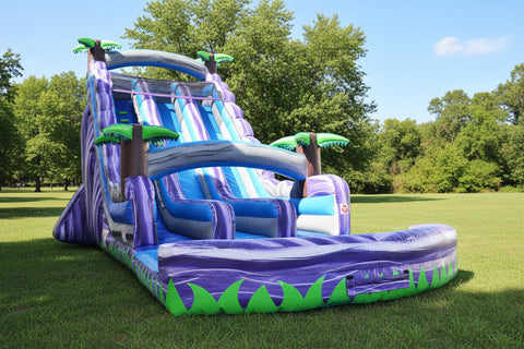 22  Foot Double Bay Inflatable Water Slide | Inflatable Water Slide For Sale-  WS4150