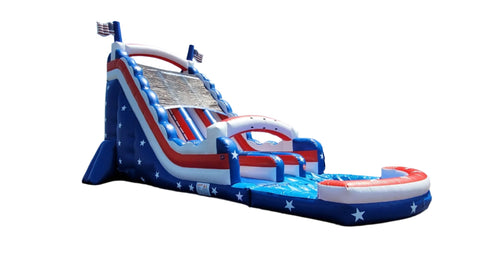 22 Foot Patriotic Double Lane Water Slide - WS4157