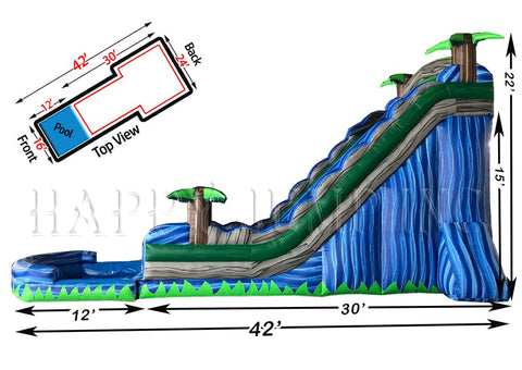 Blue Bay 22 ft Double Water Slide - WS4151