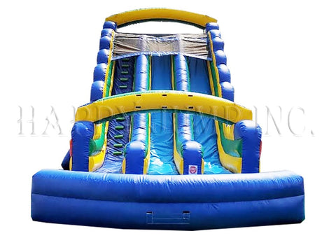 22ft Double Lane Water Slide in Primary Colors - WS4152