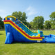 22'H Double Lane Water Slide Primary Colors by Happy Jump
