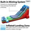Image of Save on Commercial 24' Retro Rainbow Double Bay Inflatable Water Slide with Blower