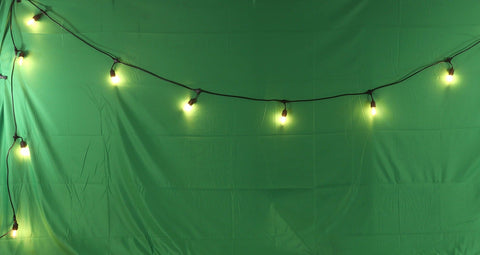 48' Outdoor LED String Light Set with Warm White S14 Bulbs for Patio, Tent, and Event Lighting