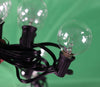 Image of Monaco 25-Foot String Light Set with 25 G40 Incandescent Bulbs with Black Cord for Indoor & Outdoor Use