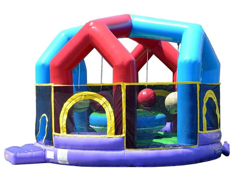 Retro Inflatable Wrecking Ball Game with Blower and Accessories