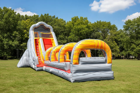 20'H Volcano Water Slide with Slip & Slide by Happy Jump