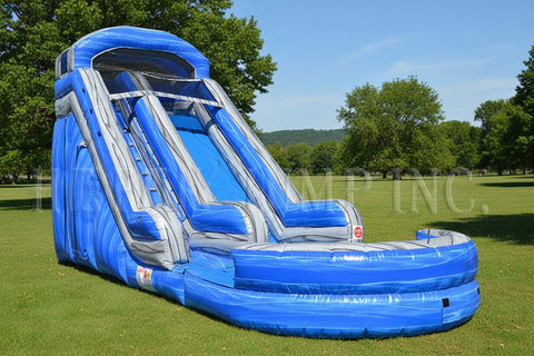 18 Foot Blue Volcano Water Slide - WS8618