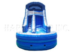 16'H Blue Magic Water Slide by Happy Jump