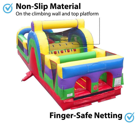 11'H Retro Inflatable Obstacle Course with Blower