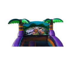 WS-249S Tropical Green Water Slide 18Ft H