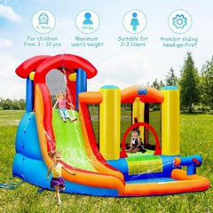 Kid Inflatable Bounce House Water Slide Castle by Costway