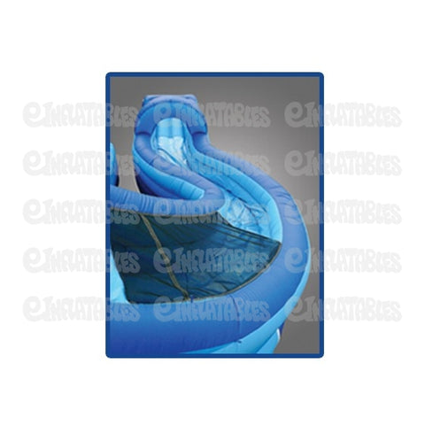 18'H Water Slide Double Dipper with Landings by eInflatables