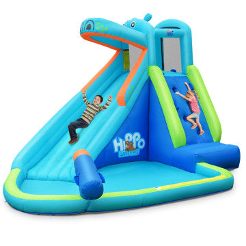 7-In-1 Water Slide Park with Splash Pool and Water Cannon without Blower