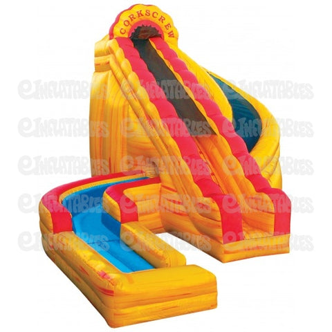18'H Inflatable Water Slide Double Dipper with Pool by eInflatables