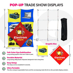 Custom GeoMetrix Pop-Up Trade Show Booth Display - (2x3 - 7 Panel)