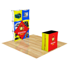 Custom GeoMetrix Pop-Up Trade Show Booth Display - (2x3 - 7 Panel)