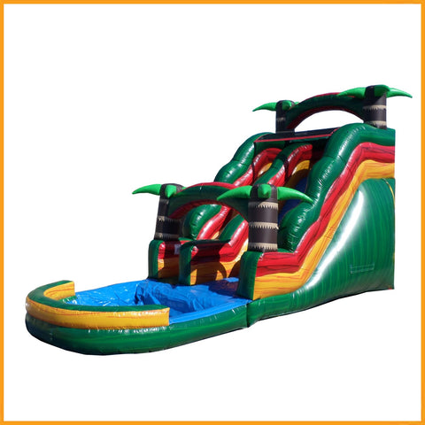 Tropical Water Slide W123 by Ultimate Jumpers
