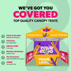 10x10 Custom Canopy Tent w/ Back & Side Walls